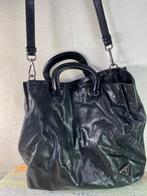 Originele PRADA Lederen Handtas / Shopper – Zwart, Sieraden, Tassen en Uiterlijk, Tassen | Damestassen, Verzenden, Zo goed als nieuw