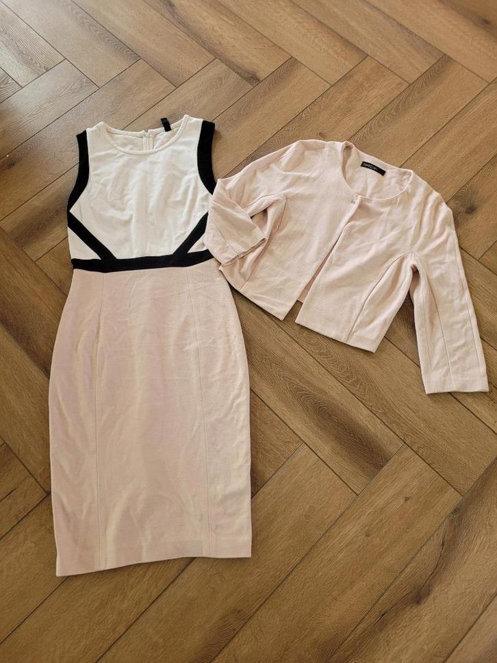 Prachtige jurk met jasje van Marccain, maat 38, Kleding | Dames, Jurken, Zo goed als nieuw, Maat 38/40 (M), Ophalen of Verzenden