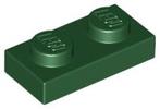 Lego plaatjes/ plates 1x2 donker groen 255 stuks, Ophalen of Verzenden, Zo goed als nieuw, Losse stenen, Lego