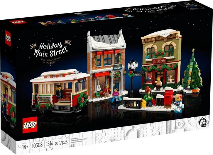 LEGO 10308 Holiday Main Street Kerstset, Kinderen en Baby's, Speelgoed | Duplo en Lego, Nieuw, Lego, Complete set, Ophalen of Verzenden
