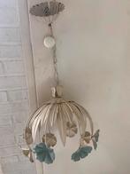 Vintage hanglamp metaal Frans met bloemen, Ophalen of Verzenden, Metaal, Zo goed als nieuw
