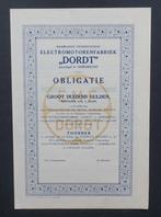 Electromotorenfabriek DORDT (E.M.F. Dordt) - Dordrecht 1938, Verzenden, 1920 tot 1950, Obligatie of Lening