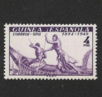 1949 4pts-GUINEA Spaanse-kolonie jubileum-U P U beschikbaar voor biedingen