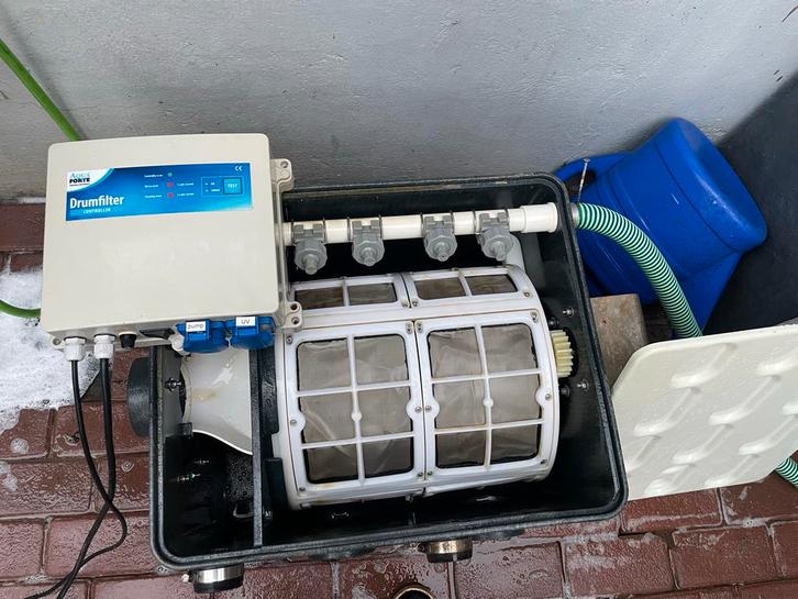 Complete vijverfilter set - Trommelfilter, pompen, filtermat, Tuin en Terras, Vijver-toebehoren, Gebruikt, Overige typen, Ophalen of Verzenden