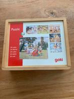Goki Houten blokpuzzel sprookjes, Kinderen en Baby's, Speelgoed | Kinderpuzzels, 10 tot 50 stukjes, Van hout, 4 tot 6 jaar, Gebruikt