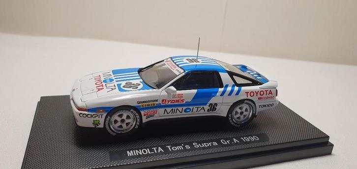 Ebbro Minolta TOM'S Toyota Supra Gr.A 1990, Hobby en Vrije tijd, Modelauto's | 1:43, Nieuw, Auto, Overige merken, Ophalen of Verzenden