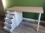 IKEA BUREAU LAGKAPTEN / ALEX eikeneffect/wit 120cm X 60cm, Huis en Inrichting, Bureaus, Ophalen, Zo goed als nieuw