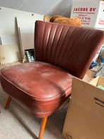 Klein vintage leren stoeltje, Ophalen, Gebruikt, Leer