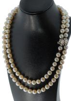 2-strengs retro zoetwater parel dames ketting 14k slot goud, Sieraden, Tassen en Uiterlijk, Antieke sieraden, Ophalen of Verzenden