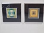 Vintage Gelatin offset lithography Vega-Zett 2 Vasarely '70, Ophalen of Verzenden