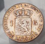 Zilveren Gulden Willem III 1860, Postzegels en Munten, Munten | Nederland, 1 gulden, Koning Willem III, Verzenden, Zilver