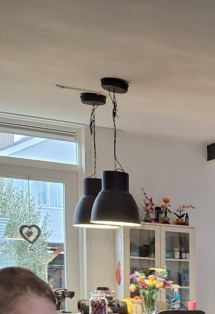 2x Hanglampen, Ophalen of Verzenden, Zo goed als nieuw, Metaal, 50 tot 75 cm