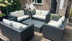 Loungeset / tuinset (4 banken met kussens), Tuin en Terras, Tuinsets en Loungesets, Ophalen, Overige materialen, Gebruikt, 8 zitplaatsen