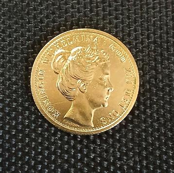 Gouden tientje 10 Gulden 1898 Wilhelmina verguld naslag beschikbaar voor biedingen