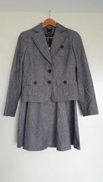 Esprit grijs zwart wollen visgraat colbert en rok 34, Ophalen of Verzenden, Zo goed als nieuw, Maat 34 (XS) of kleiner, Zwart