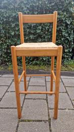 vintage barstoel/retro kruk hoog model, Huis en Inrichting, Barkrukken, Ophalen, Gebruikt, Met voetsteun, Hout