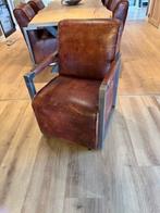 stoel Vintage Moco V Art Leather, Huis en Inrichting, Stoelen, Ophalen, Bruin, Vintage, Leer
