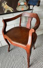 Antieke/vintage houten kappersstoel, barbershop, Ophalen