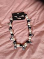 Zwart-Witte Ketting met Bedels, Zwart, Nieuw, Ophalen of Verzenden, Overige materialen