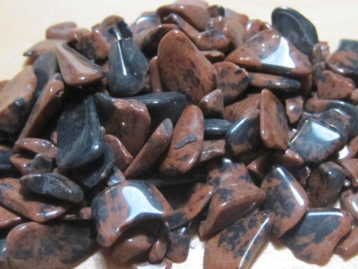 ede. 2x 50Kt subtiele edelstenen MAHONI OBSIDIAAN (4), Sieraden, Tassen en Uiterlijk, Edelstenen, Nieuw, Verzenden