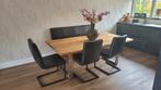eettafel inclusief stoelen en bank, Huis en Inrichting, Tafels | Eettafels, Ophalen, Gebruikt, 200 cm of meer, 50 tot 100 cm