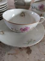 Bavaria vintage porselein kop-schotels 8 sets bloem pastel, Antiek en Kunst, Antiek | Servies los, Ophalen
