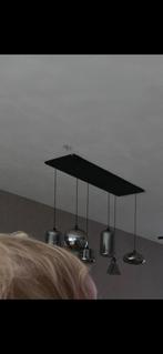 Plafondlamp met 6 Smoke Glazen Bollen, Nieuw, Ophalen of Verzenden, Glas, 75 cm of meer