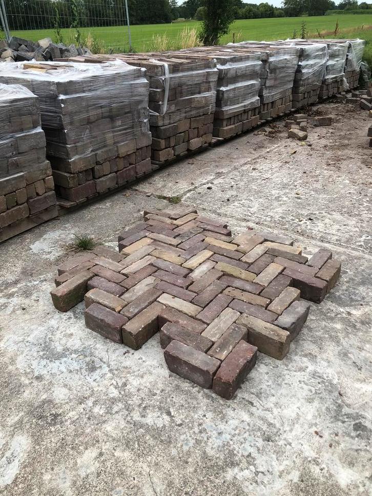 Oud gebakken dikformaat, Tuin en Terras, Tegels en Klinkers, Gebruikt, Klinkers, 10 m² of meer, Ophalen