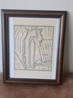 Originele Gravure plattegrond Delfshaven Caspar Merian, 1670, Ophalen