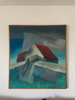 Groot schilderij 113 x 102 cm abstract, Ophalen