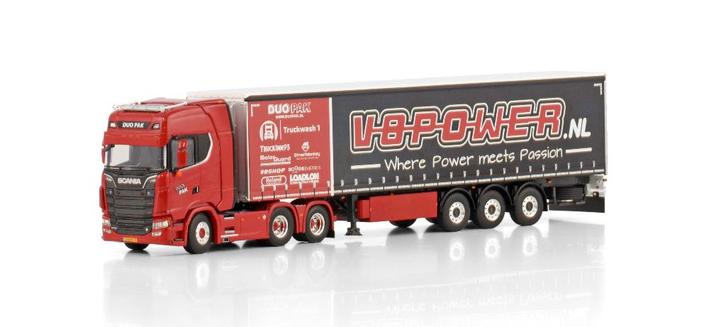 Scania S730 Duopak - V8power WSI, Hobby en Vrije tijd, Modelauto's | 1:50, Nieuw, Bus of Vrachtwagen, Wsi, Verzenden