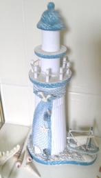 Vuurtoren houten tafereeltje met bootje, Huis en Inrichting, Ophalen of Verzenden, Gebruikt