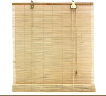 Naturel / bruin Bamboo rolgordijnen 9 stuks beschikbaar voor biedingen