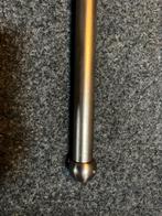 Uitschuifbare (zilver) gordijnroede (+/- 2-4 m) met ringen, Ophalen, Zo goed als nieuw, 200 cm of meer, Minder dan 100 cm