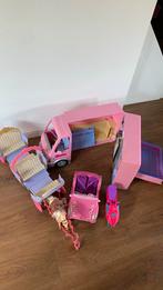 Barbie camper/ clamper - auto - koets - paard en sneeuwscoot, Kinderen en Baby's, Speelgoed | Poppen, Gebruikt, Ophalen