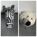Bibib dierenkoppen ijsbeer en zebra, Ophalen of Verzenden, Zo goed als nieuw, Overige materialen, Overige merken