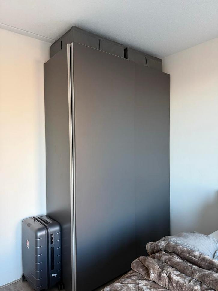 IKEA PAX / HASVIK Kledingkast - Donkergrijs, Huis en Inrichting, Kasten | Kledingkasten, Zo goed als nieuw, 200 cm of meer, 50 tot 75 cm