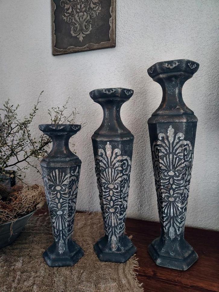 Kandelaars Landelijk Stoer & Uniek, Huis en Inrichting, Woonaccessoires | Kandelaars en Kaarsen, Nieuw, Minder dan 25 cm, Overige materialen
