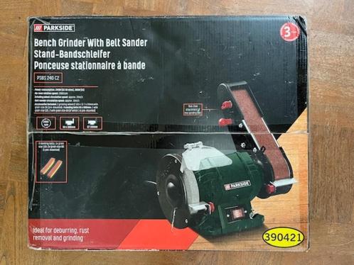 Parkside slijp en bandschuurmachine (nieuw), Doe-het-zelf en Verbouw, Gereedschap | Slijpmachines, Nieuw, Werkbankslijpmachine