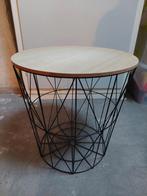 Bijzet tafel/ draadmand, Ophalen, Overige materialen, Mand, Rond