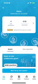 4 volle spaarkaarten - glazenzegels AH, Albert Heijn, Ophalen