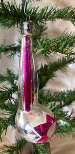 Oud antiek glazen kerstversiering kerstbal ornament pijp, Diversen, Kerst, Ophalen of Verzenden, Gebruikt