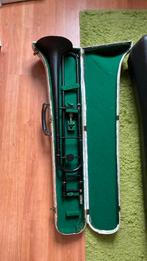 Trombone met mondstuk., Muziek en Instrumenten, Blaasinstrumenten | Trombones, Ophalen of Verzenden, Gebruikt, Overige typen, Met koffer