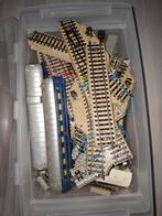 Doos vol Marklin rails en wagons, Hobby en Vrije tijd, Modeltreinen | H0, Wisselstroom, Gebruikt, Rails, Ophalen of Verzenden