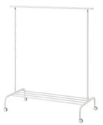 Kledingrek rigga IKEA wit, Ophalen, Met wielen, Zo goed als nieuw