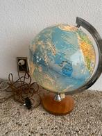 Vintage Wereldbol met Verlichting, Ophalen of Verzenden, Verlicht, Gebruikt