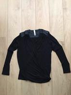 Dante 6 mooie zwarte top met bijzondere details, maat M, Zwart, Ophalen of Verzenden, Lange mouw, Gedragen