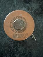 Vintage Meetlint - Lederkapsel Glasfaserband, Antiek en Kunst, Antiek | Gereedschap en Instrumenten, Ophalen of Verzenden