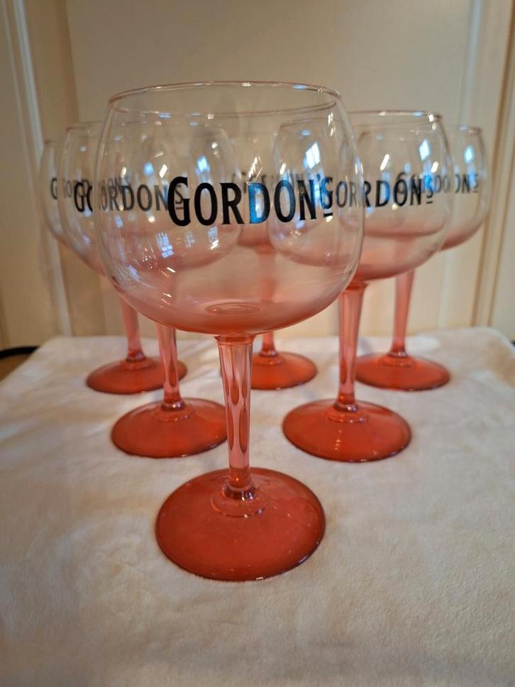 6 x  Gordon's  glazen, Verzamelen, Glas en Borrelglaasjes, Zo goed als nieuw, Overige typen, Ophalen of Verzenden