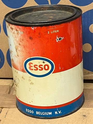 Origineel Esso olie blik 2 liter VOL beschikbaar voor biedingen